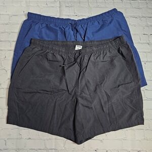 DSG (Lot of‎ 2) Swim Trunks Navy Blue Black Mesh Lined Drawstring Shorts XL